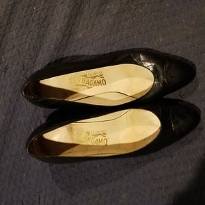 Black pumps, heels, Ferragamo